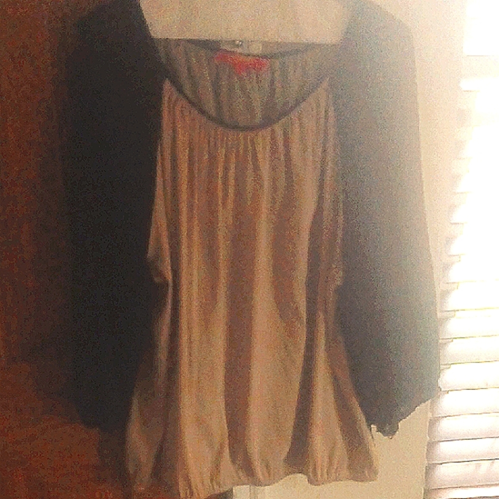 Catherine Malandrino Black and Cream Blouse
